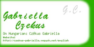 gabriella czekus business card